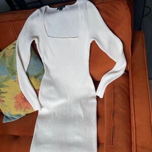 Rag & Bone ivory rib knit dress xs